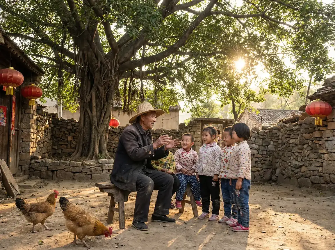 老人在大榕树下给孩子们讲故事 - 倚天屠龙记之圣火雄风在线观看 乡村记忆